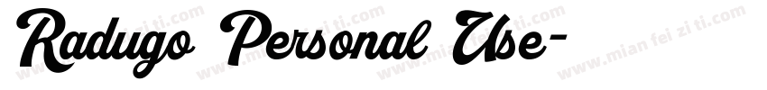 Radugo Personal Use字体转换